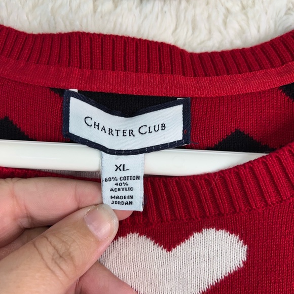 Charter Club Red Sweater CL Valentines!! - Picture 5 of 5